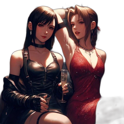 dress, concept art, cyberpunk, fantasy art transparent PNG cut-out