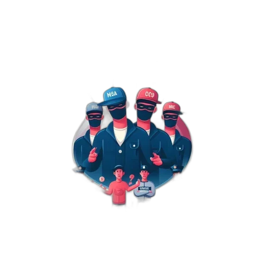 staff, hat, jacket, mask transparent PNG cut-out