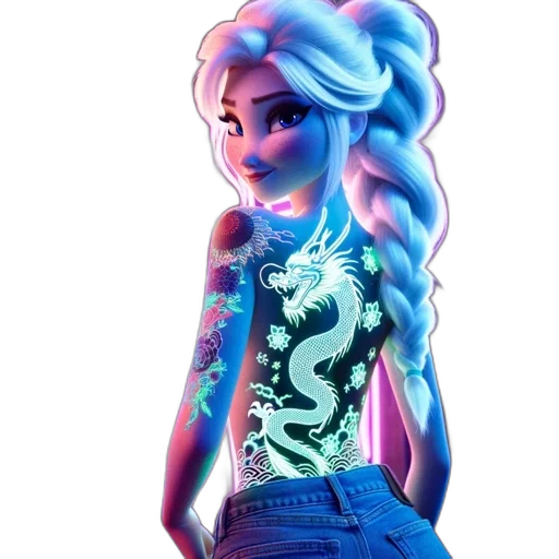 dress, robot, hair, concept art transparent PNG cut-out