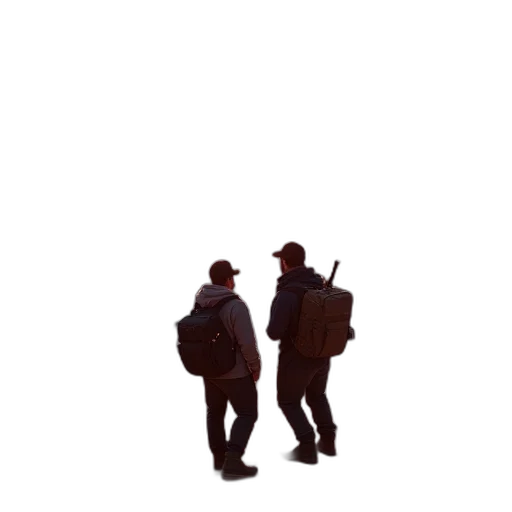 hat, staff, jacket, umbrella transparent PNG cut-out