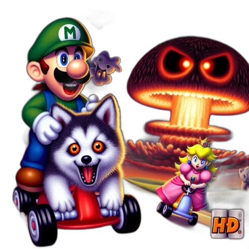 concept art, pixel art, 3d render, luigi transparent PNG cut-out