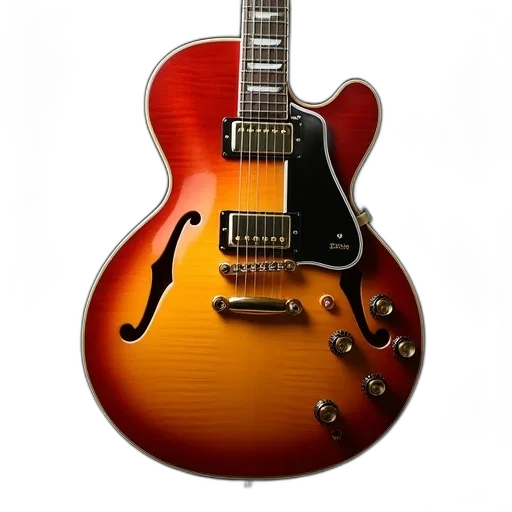 3d render, photorealistic, gibson, guitars transparent PNG cut-out