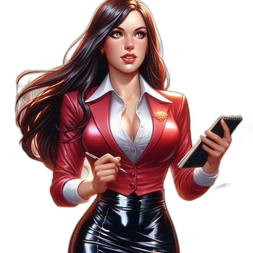 jacket, staff, comic book art, concept art transparent PNG cut-out