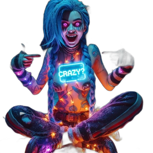 creature, concept art, vaporwave, cyberpunk transparent PNG cut-out