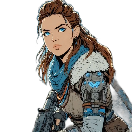 jacket, weapon, staff, concept art transparent PNG cut-out