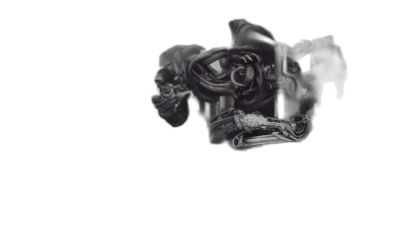 robot, mask, dragon, creature transparent PNG cut-out