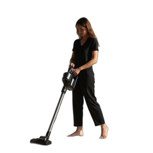staff, weapon, robot, woman transparent PNG cut-out