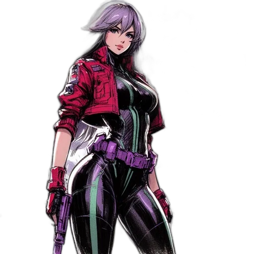 jacket, weapon, concept art, comic book art transparent PNG cut-out