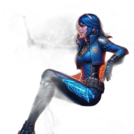 comic book art, concept art, fantasy art, 3d render transparent PNG cut-out