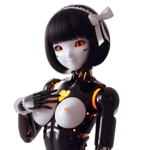 robot, cyberpunk, 3d render, concept art transparent PNG cut-out