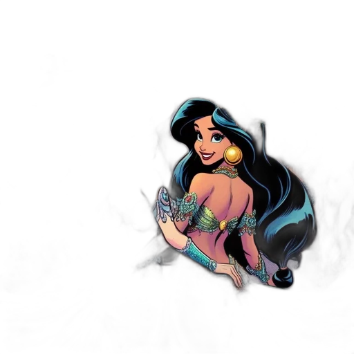 hair, fantasy art, comic book art, concept art transparent PNG cut-out