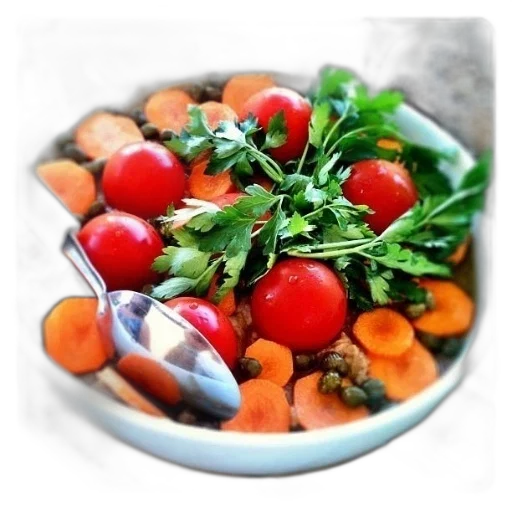 food, photorealistic, 3d render, bowl transparent PNG cut-out