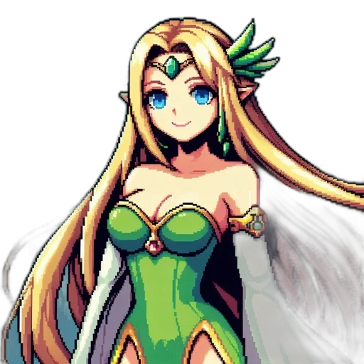dress, crown, staff, dragon transparent PNG cut-out