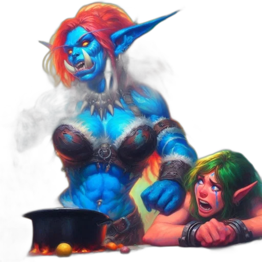fantasy art, concept art, comic book art, pixel art transparent PNG cut-out