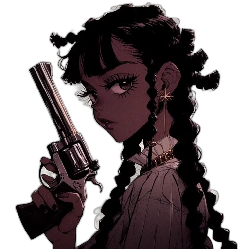 weapon, staff, comic book art, anime transparent PNG cut-out