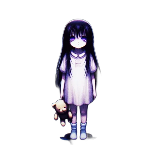 creature, dress, staff, weapon transparent PNG cut-out