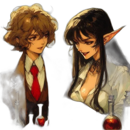 pixel art, concept art, fantasy art, watercolor transparent PNG cut-out