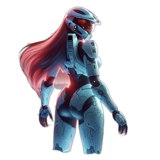robot, weapon, concept art, 3d render transparent PNG cut-out