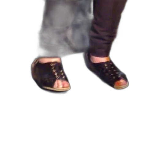 shoes, jacket, staff, creature transparent PNG cut-out