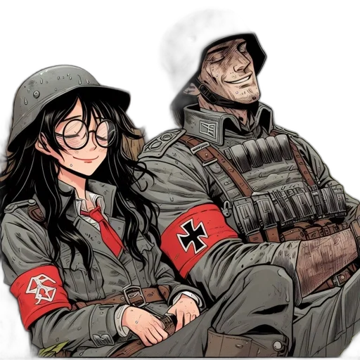 jacket, hat, weapon, comic book art transparent PNG cut-out