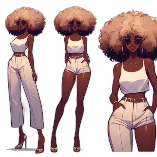 hair, concept art, comic book art, fantasy art transparent PNG cut-out
