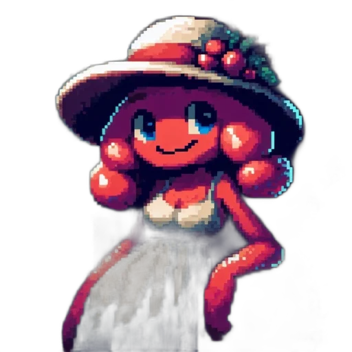 hat, staff, dress, creature transparent PNG cut-out