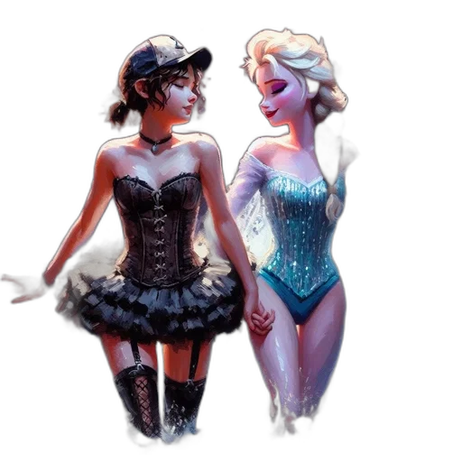 dress, concept art, comic book art, fantasy art transparent PNG cut-out