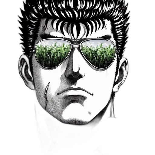 face, mask, jacket, hair transparent PNG cut-out
