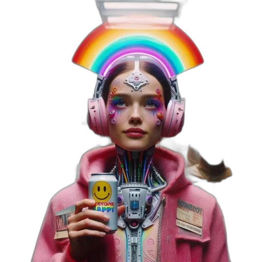jacket, robot, jewelry, face transparent PNG cut-out