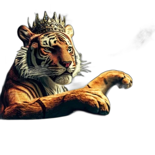 animal, crown, dragon, staff transparent PNG cut-out