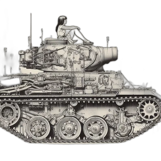weapon, car, concept art, pencil sketch transparent PNG cut-out