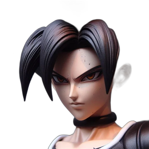 hair, face, 3d render, concept art transparent PNG cut-out