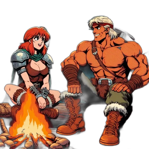 comic book art, concept art, pixel art, fantasy art transparent PNG cut-out