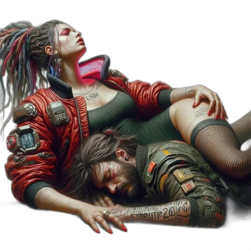 cyberpunk, concept art, photorealistic, fantasy art transparent PNG cut-out