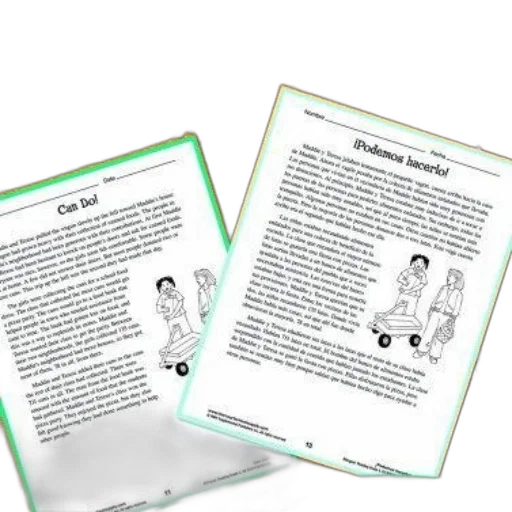 bilingual, reading, workbook, grade transparent PNG cut-out