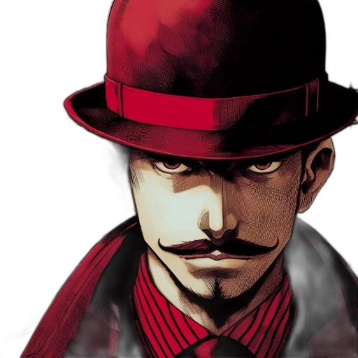 hat, face, comic book art, concept art transparent PNG cut-out