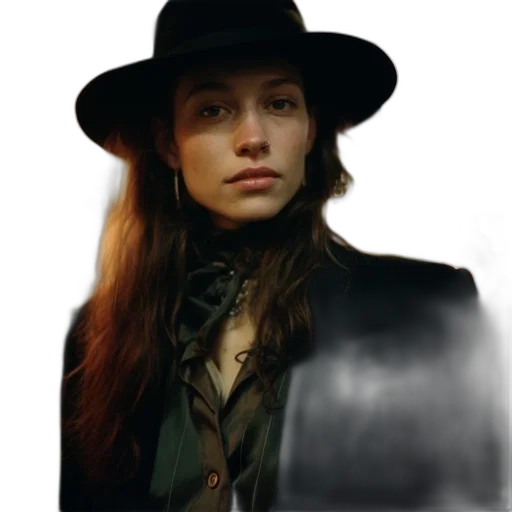 hat, jacket, face, staff transparent PNG cut-out