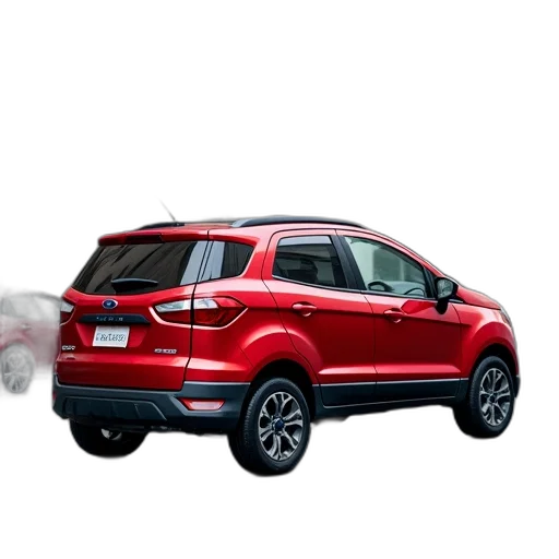 car, red, ford, ecosporto transparent PNG cut-out