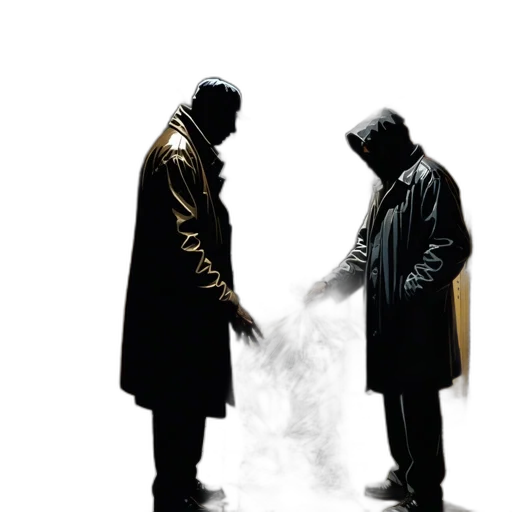 jacket, mask, concept art, comic book art transparent PNG cut-out