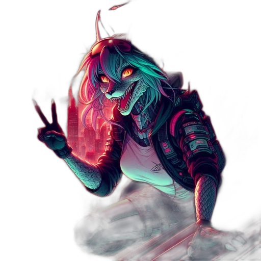 creature, dragon, jacket, mask transparent PNG cut-out