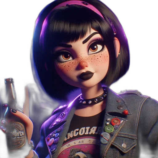 jacket, bottle, face, weapon transparent PNG cut-out