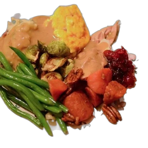 food, earth tones, plate, thanksgiving transparent PNG cut-out
