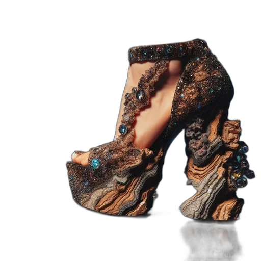 shoes, jewelry, 3d render, photorealistic transparent PNG cut-out