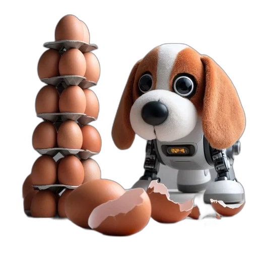robot, animal, 3d render, concept art transparent PNG cut-out