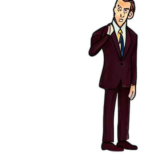 staff, jacket, cartoon, pixel art transparent PNG cut-out