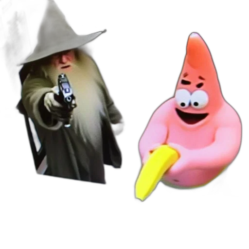 hat, staff, weapon, creature transparent PNG cut-out