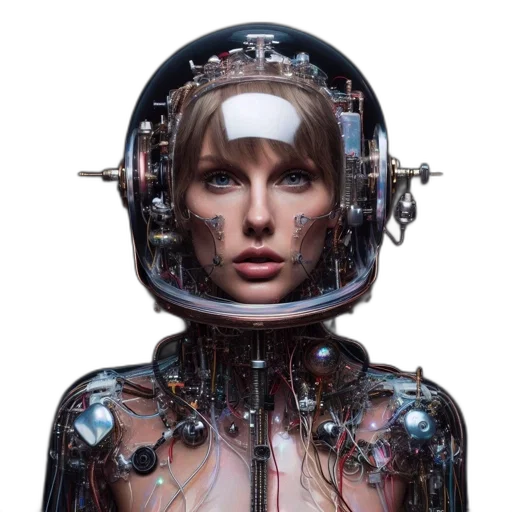 robot, face, mask, dress transparent PNG cut-out