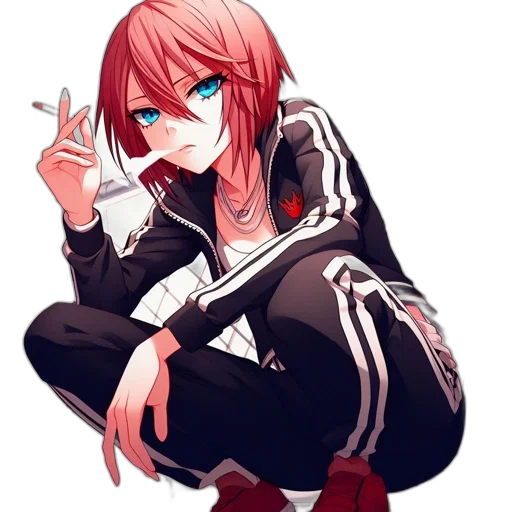 jacket, staff, weapon, anime transparent PNG cut-out