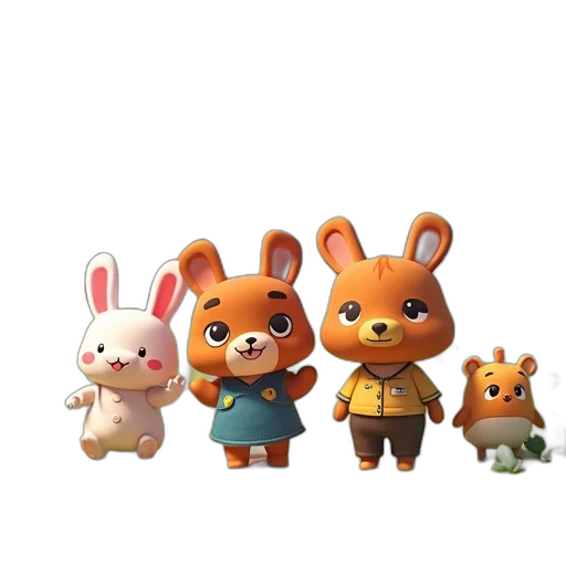 animal, staff, 3d render, concept art transparent PNG cut-out