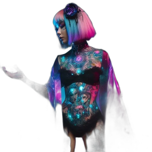 dress, jacket, robot, creature transparent PNG cut-out